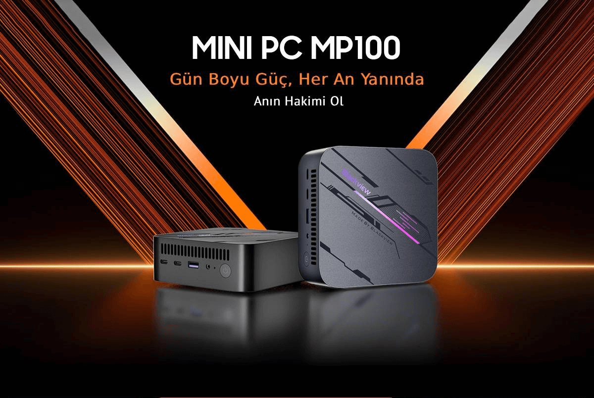 Blackview MP100 Mini PC AMD Ryzen 5 7430U 16GB RAM 512GB SSD Windows 11 Pro kompakt mini bilgisayar