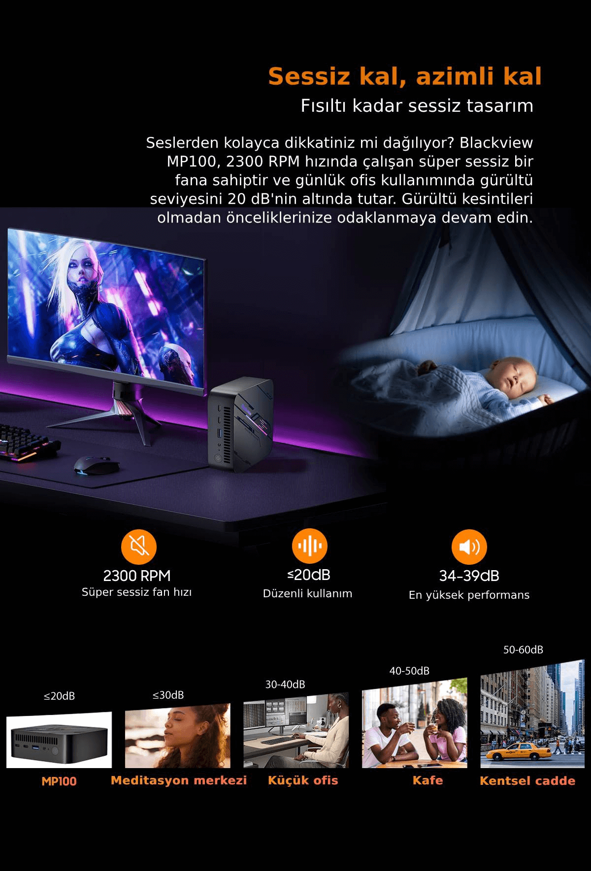 Blackview MP100 Mini PC bağlantı portları HDMI USB Ethernet destekli mini bilgisayar