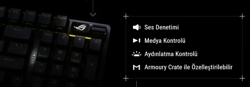 ASUS ROG Strix Scope II 96 Wireless NX Snow Switch Mekanik RGB Gaming (Oyuncu) Klavye