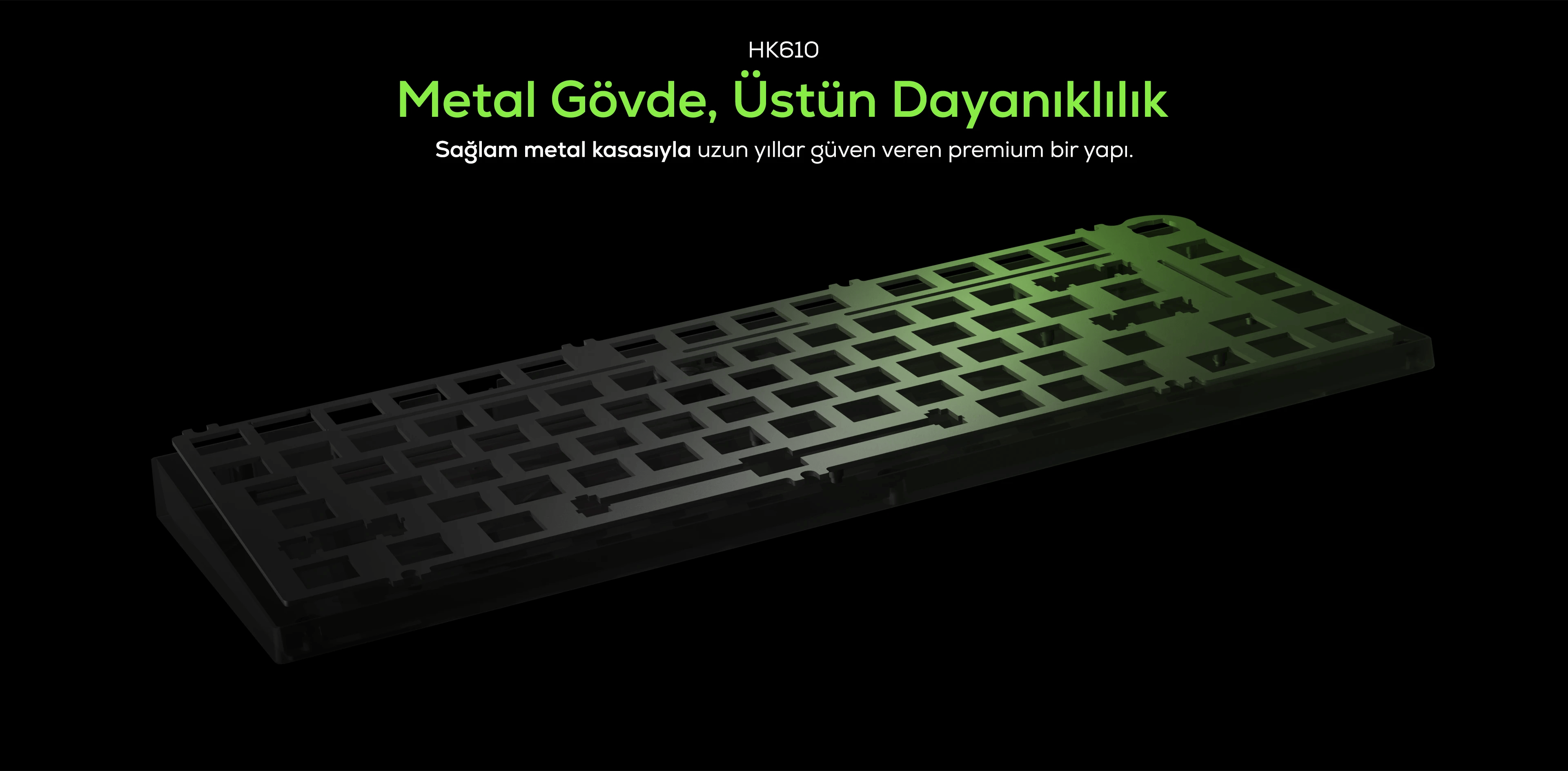 Hawk Gaming HK610 Gateron Switch RGB LCD Tri-Mode Kablosuz/Bluetooth %75 Gaming Oyuncu Klavye