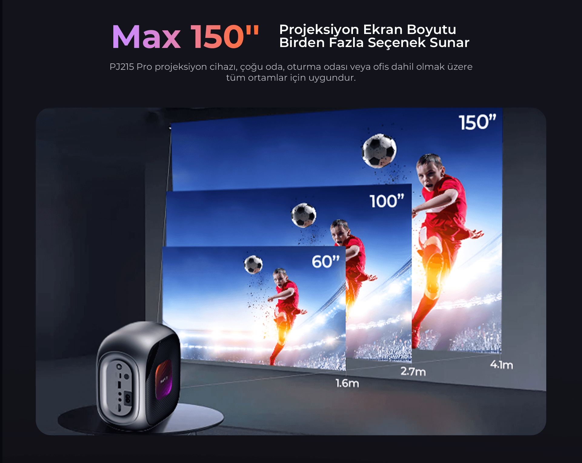 Havit PJ215 Pro Smart Projeksiyon Cihazı Android TV 9.0 - (4k Desteği Netflix Youtube, Exxen)