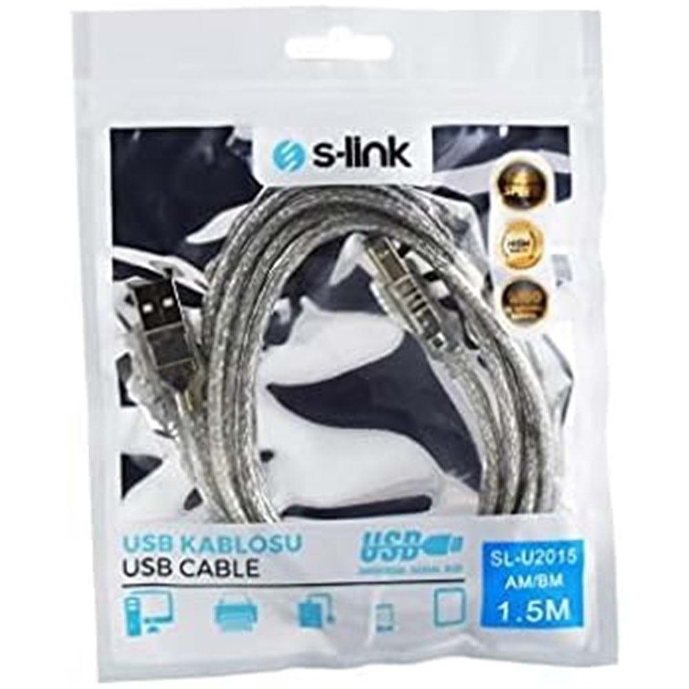 S-LINK SL-U2015 USB 1.5M PRINTER KABLO