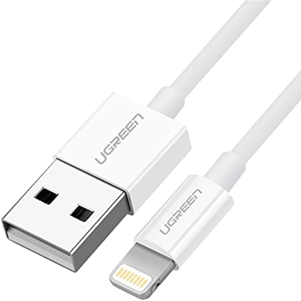GREEN USB TO LIGHTNING CABLE WHITE