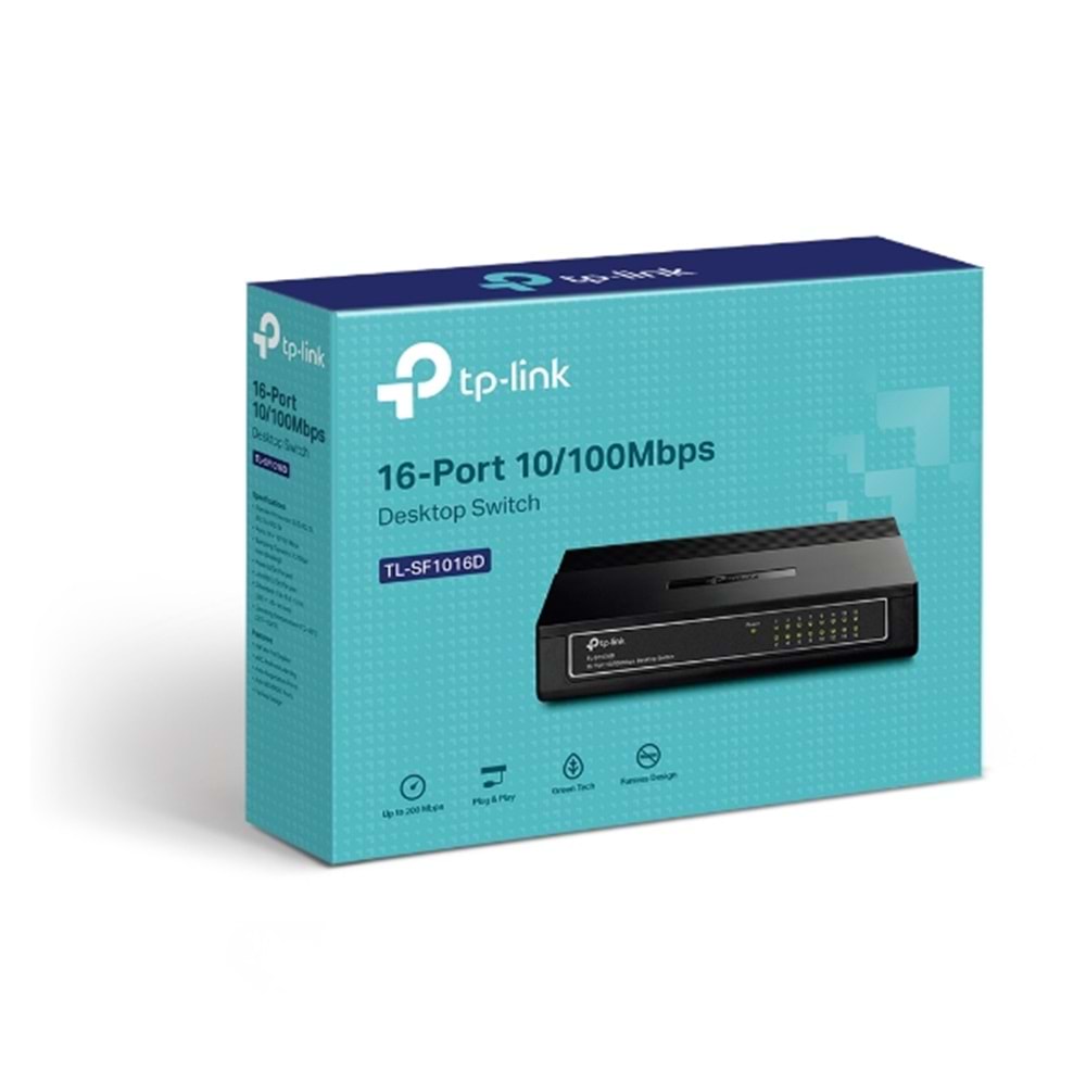 TP-LINK TL-SF1016D 16 PORT 10/100Mbps SWITCH
