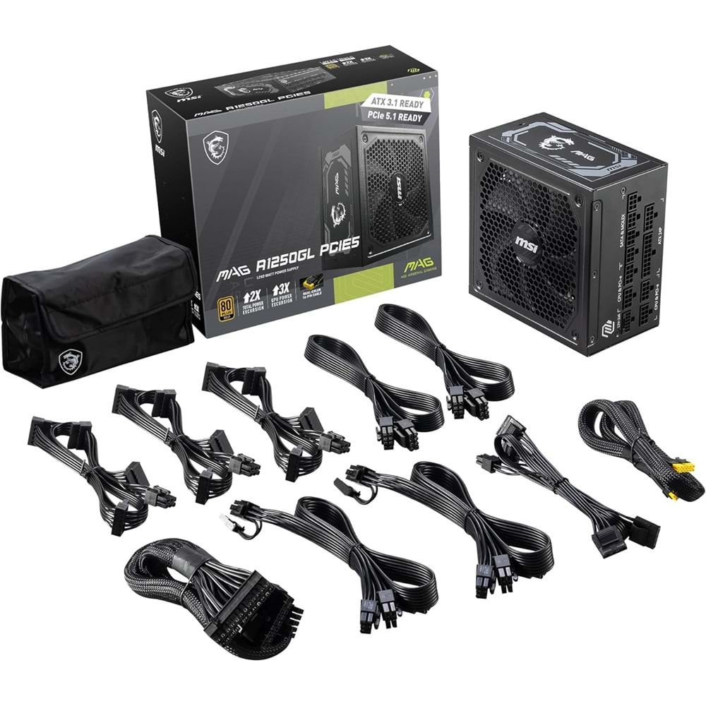 MSI MAG A1250GL 1250W 80+ GOLD POWER SUPPLY