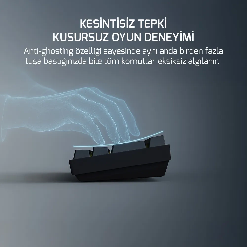 GAMEPOWER LYRA RGB 60M MEKANIK RED SWITCH GAMING OYUNCU KLAVYE SİYAH