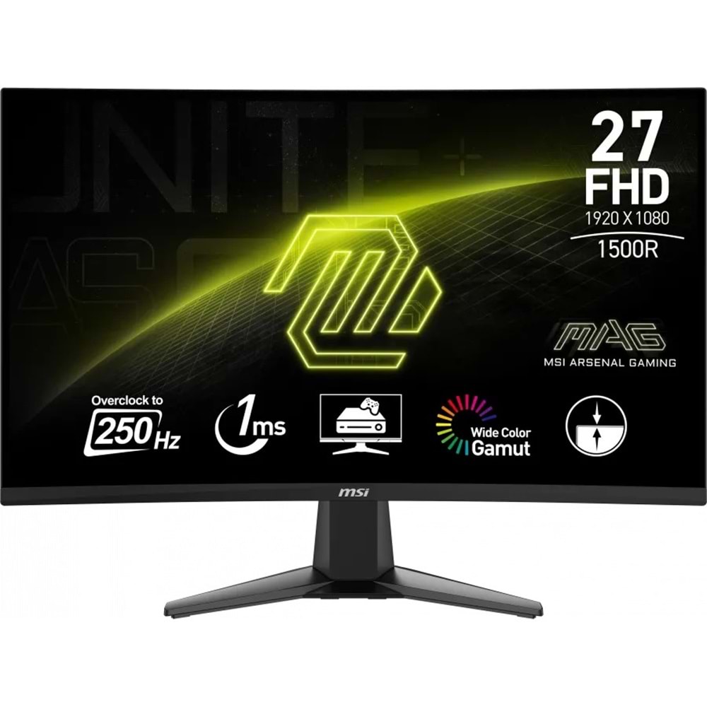 MSI 27 MAG 27C6X CURVED 250Hz VA 1MS ADAPTIVE-SYNC FHD MONITOR