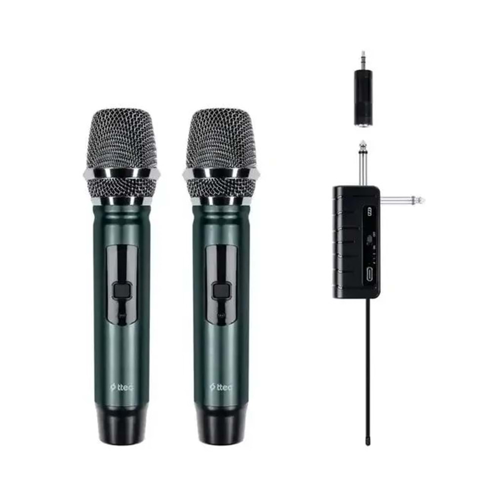 TTEC ZMFS015 WIRELESS 2 MICROPHONES SYS+ DUAL CHANNEL