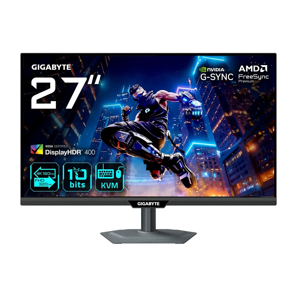 GIGABYTE M27UP 27¨ 4K 160Hz - FHD 320Hz 1ms HDMI DP Type-C SS IPS Gaming Monitör