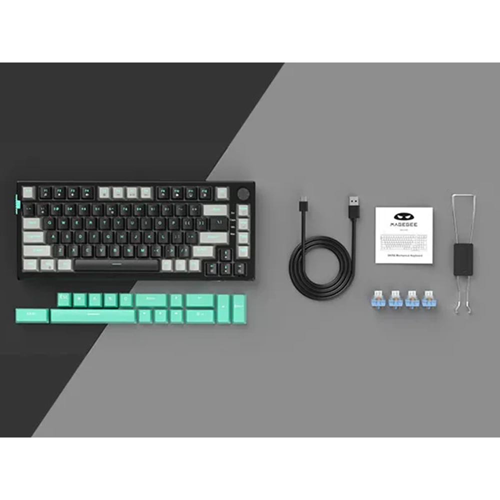 MAGEGEE SKY81 MEKANIK RGB KABLOLU GAMING KLAVYE HOT SWAP-GRI SIYAH