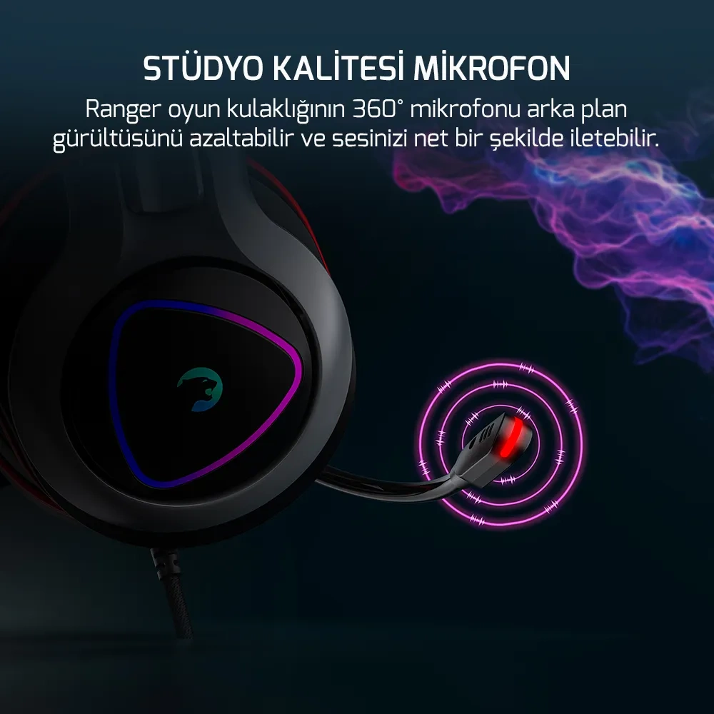 GAMEPOWER RANGER SIYAH 7.1 RGB GAMING KULAKLIK