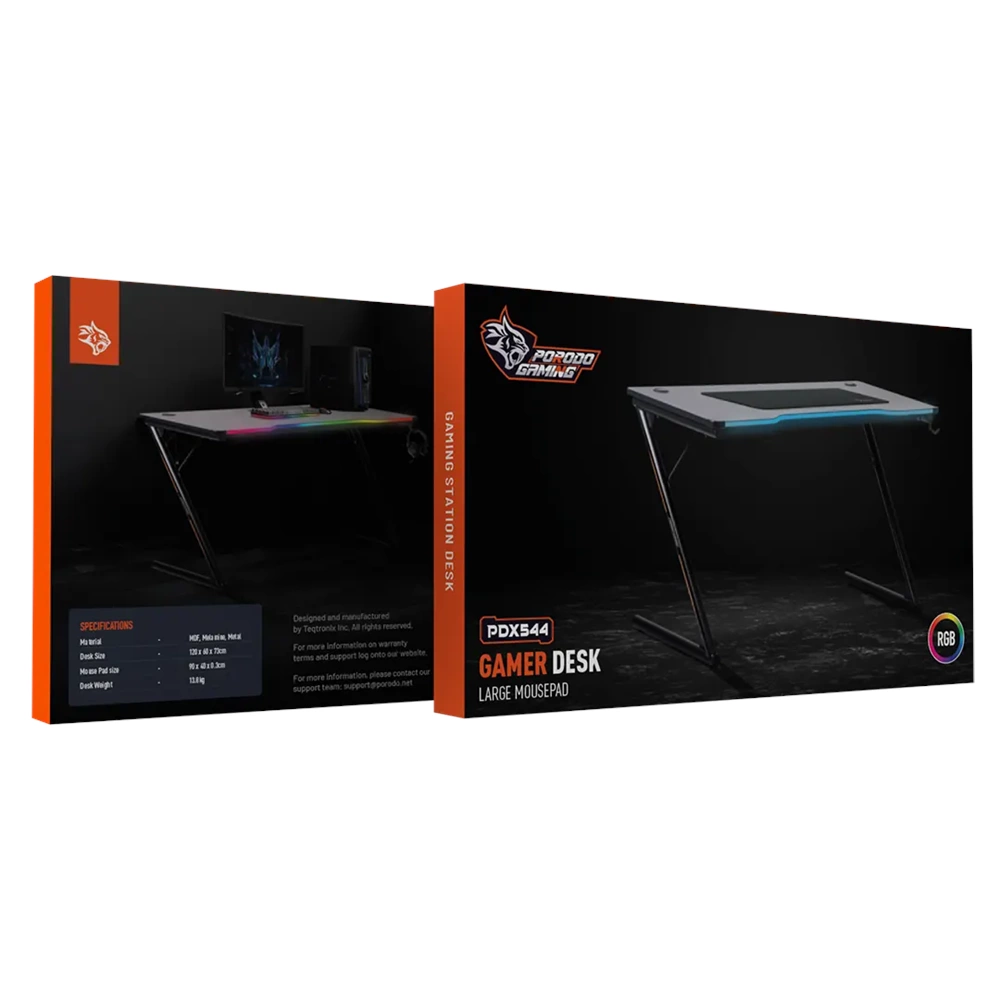 Porodo Gaming PDX544 Oyun Masası - Siyah