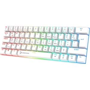 GAMEPOWER LYRA RGB 60M MEKANIK RED SWITCH BEYAZ GAMING OYUNCU KLAVYE