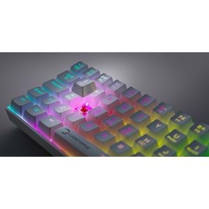 GAMEPOWER LYRA RGB 60M MEKANIK RED SWITCH BEYAZ GAMING OYUNCU KLAVYE