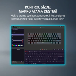 GAMEPOWER LYRA RGB 60M MEKANIK BLUE SWITCH GAMING OYUNCU KLAVYE BEYAZ