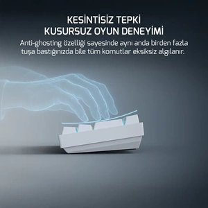 GAMEPOWER LYRA RGB 60M MEKANIK BLUE SWITCH GAMING OYUNCU KLAVYE BEYAZ