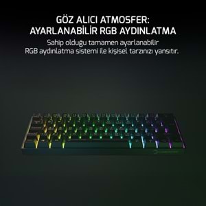 GAMEPOWER LYRA RGB 60M KLAVYE MEKANIK BLUE SWITCH SİYAH