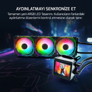 GAMEPOWER SKADI ELITE LCD 360 ARGB SIVI SOĞUTMA