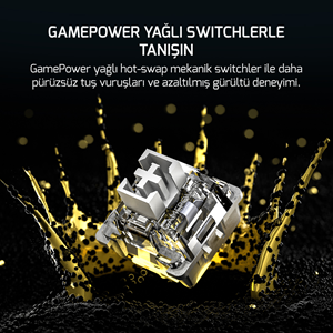 GamePower Gasket Pro X RGB Kablosuz/Bluetooth/Kablolu Mekanik Hot-Swap Yağlı Switch Gasket Oyuncu Klavye