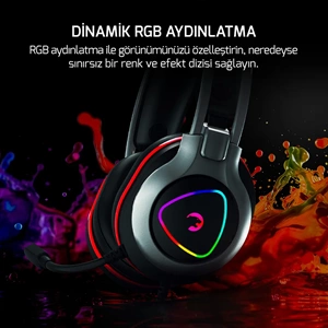 GAMEPOWER RANGER SIYAH 7.1 RGB GAMING KULAKLIK