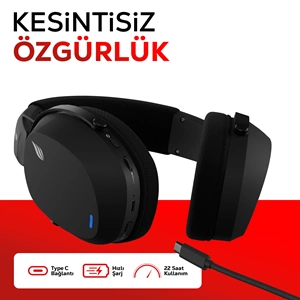 HAWK GAMING HS420 7.1 TRI-MODE KABLOSUZ/BLUETOOTH SİYAH OYUNCU KULAKLIĞI