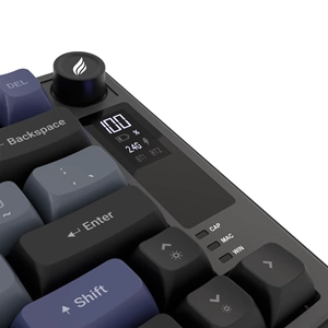 Hawk Gaming HK255 Membrane LCD RGB Kablosuz/Bluetooth Gri Mor %75 Türkçe Gaming Oyuncu Klavye