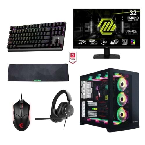 LANSMAN GAMING BUNDLE RYZEN 7-9800X3D 64 GB RAM DDR5 32 GB RTX 5090 2 TB SSD 1250W 80+ GOLD PSU