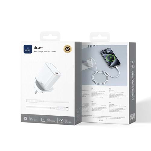 WIWU G007 20W HIZLI ŞARJ SETİ TYPE-C