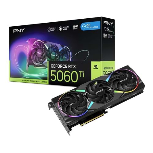 PNY RTX5060Ti 16GB ARGB OC GDDR7 128 Bit EKRAN KARTI