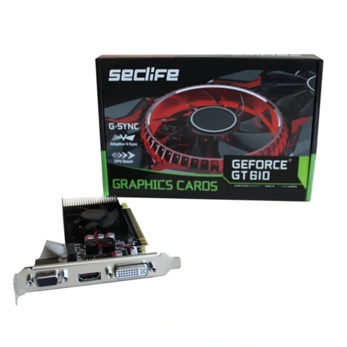 SECLIFE Nvidia GT610 2 GB DDR3 64Bit DVI HDMI VGA Ekran Kartı