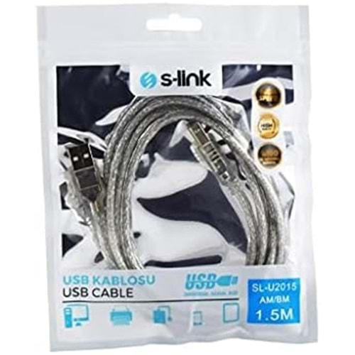 S-LINK SL-U2015 USB 1.5M PRINTER KABLO