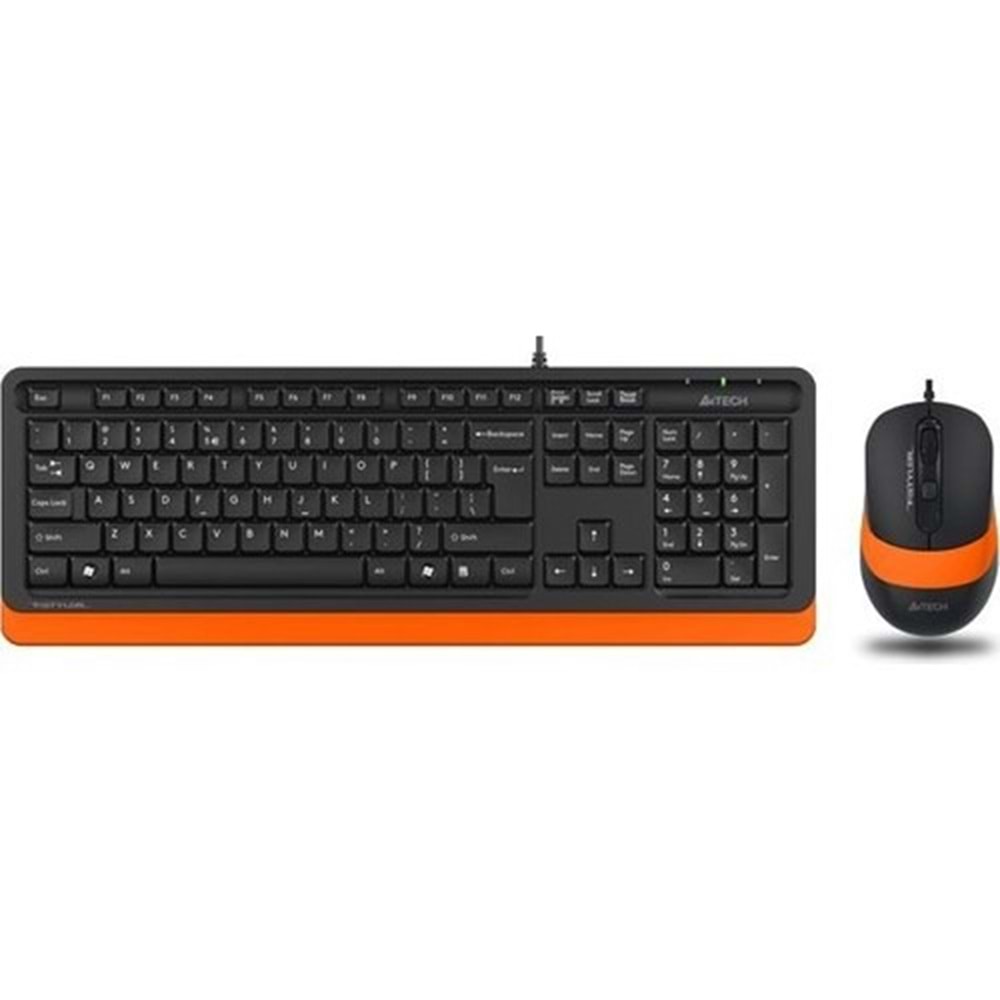 A4 TECH F1010 KABLOLU KLAVYE MOUSE TURUNCU