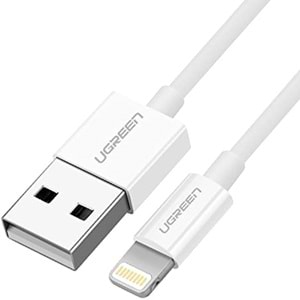 GREEN USB TO LIGHTNING CABLE WHITE