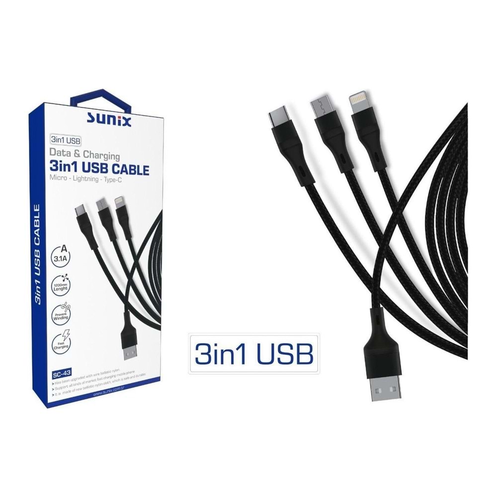 SUNIX SC-43 3IN1 USB CABLE