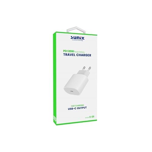 SUNIX S-26 20W TYPE-TRAVEL CHARGER