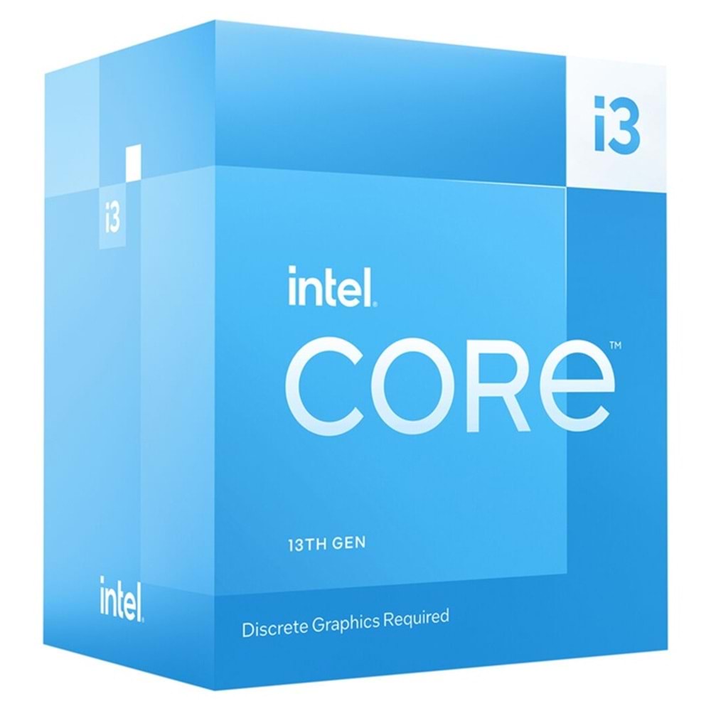 INTEL CORE i3-13100F 3.40GHz 12MB 1700p 13. NESIL TRAY FANSIZ