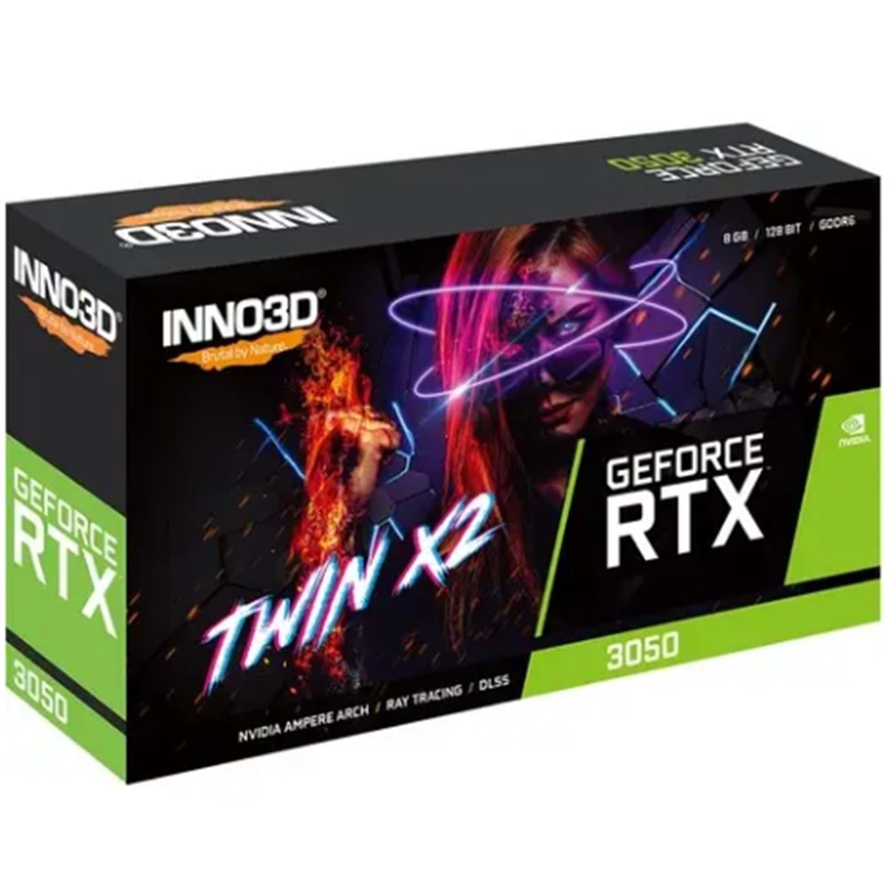 INNO3D RTX3050 TWIN X2 2V 8GB 128Bit GDDR6-LHR