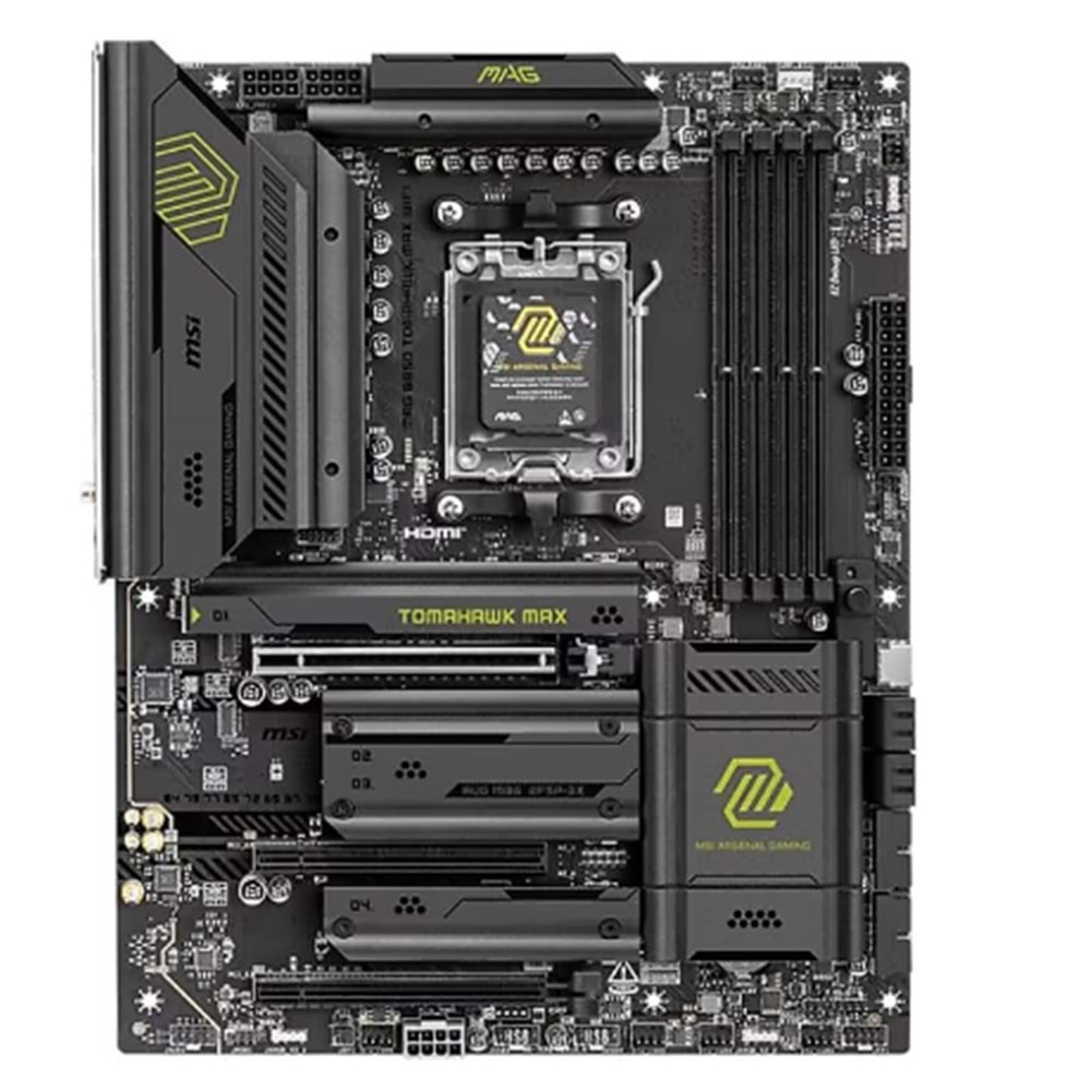 MSI MAG B850 TOMAHAWK MAX WIFI AM5 DDR5 8400MHZ(OC) HDMI 4x M.2 USB 10Gbs 5G LAN WI-FI 7 ATX