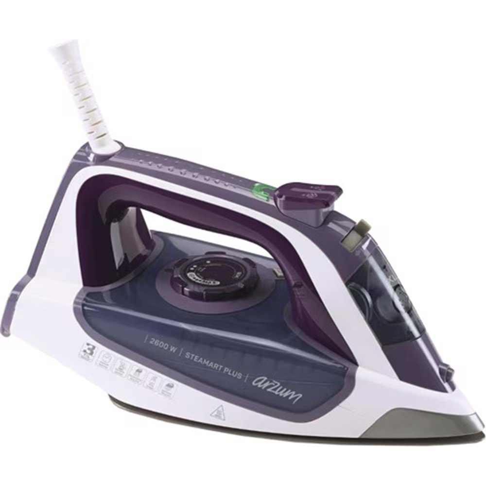 ARZUM AR691 STEAMART PLUS SERAMİK TABANLI ÜTÜ MOR