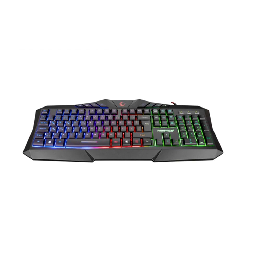 RAMPAGE KM-404 ARGENTI RAINBOW AYDINLATMALI USB GAMING COMBO SET