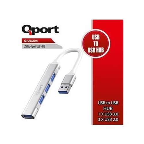 QPORT Q-UC204 USB TO 4 PORTUSB COKLAYICI