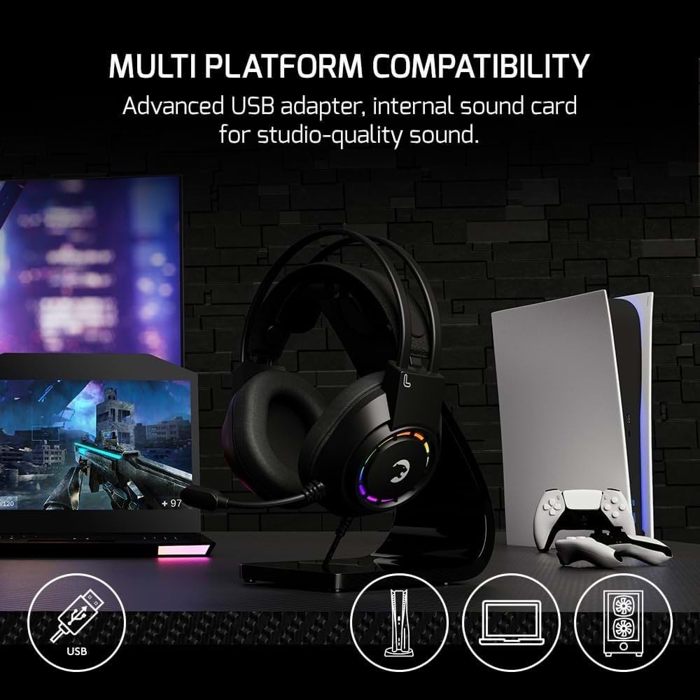GAMEPOWER VOLDON SIYAH 7.1 RAINBOW GAMING KULAKLIK