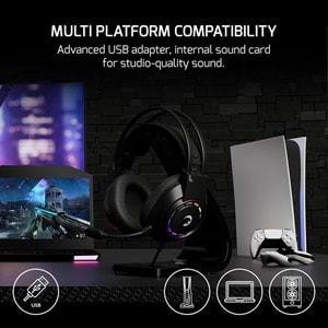 GAMEPOWER VOLDON SIYAH 7.1 RAINBOW GAMING KULAKLIK