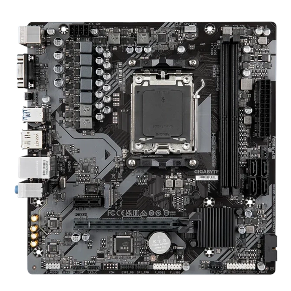 GIGABYTE B650M S2H 6400 Mhz DDR5 AM5 M.2 HDMI DP D-Sub mATX Anakart