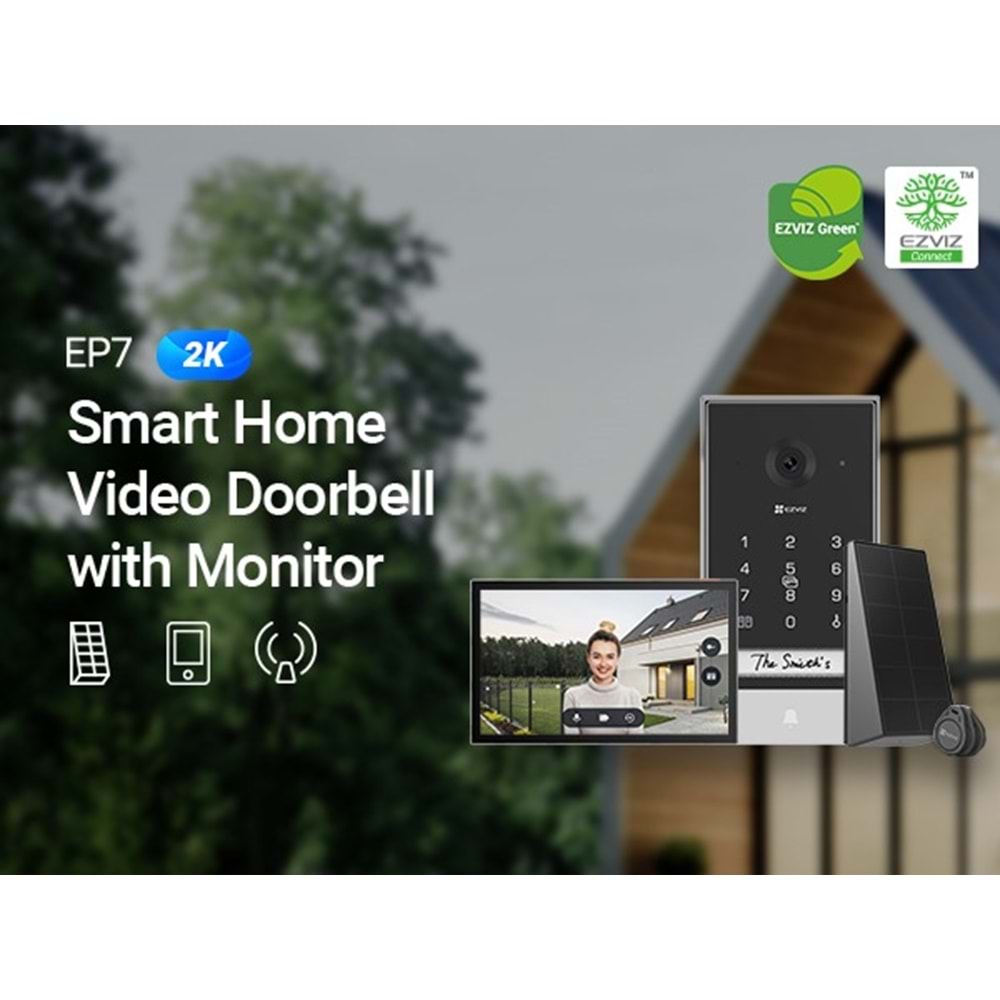 EZVIZ EP7 PİLLİ AKILLI EV GÖRÜNTÜLÜ KAPI DİYAFONU