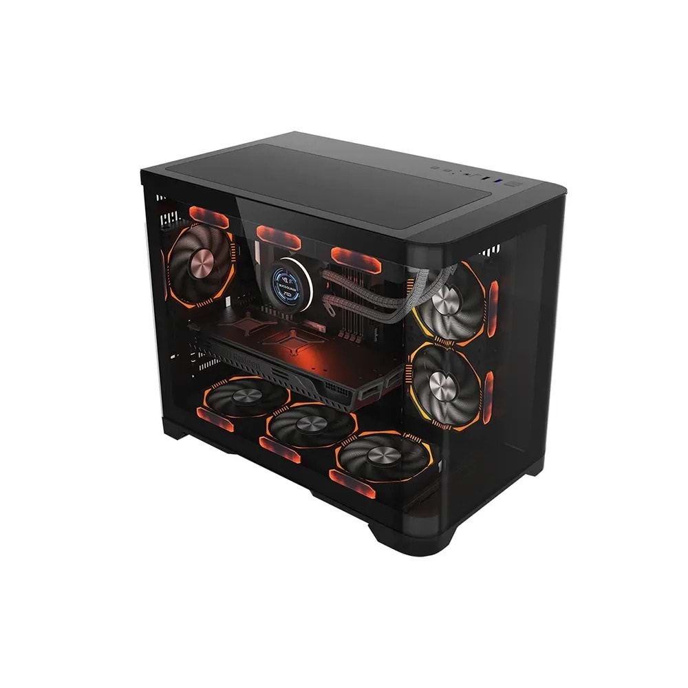 1STPLAYER UV6 M-ATX Boş Kasa 9 Fan Destekli PSU YOK