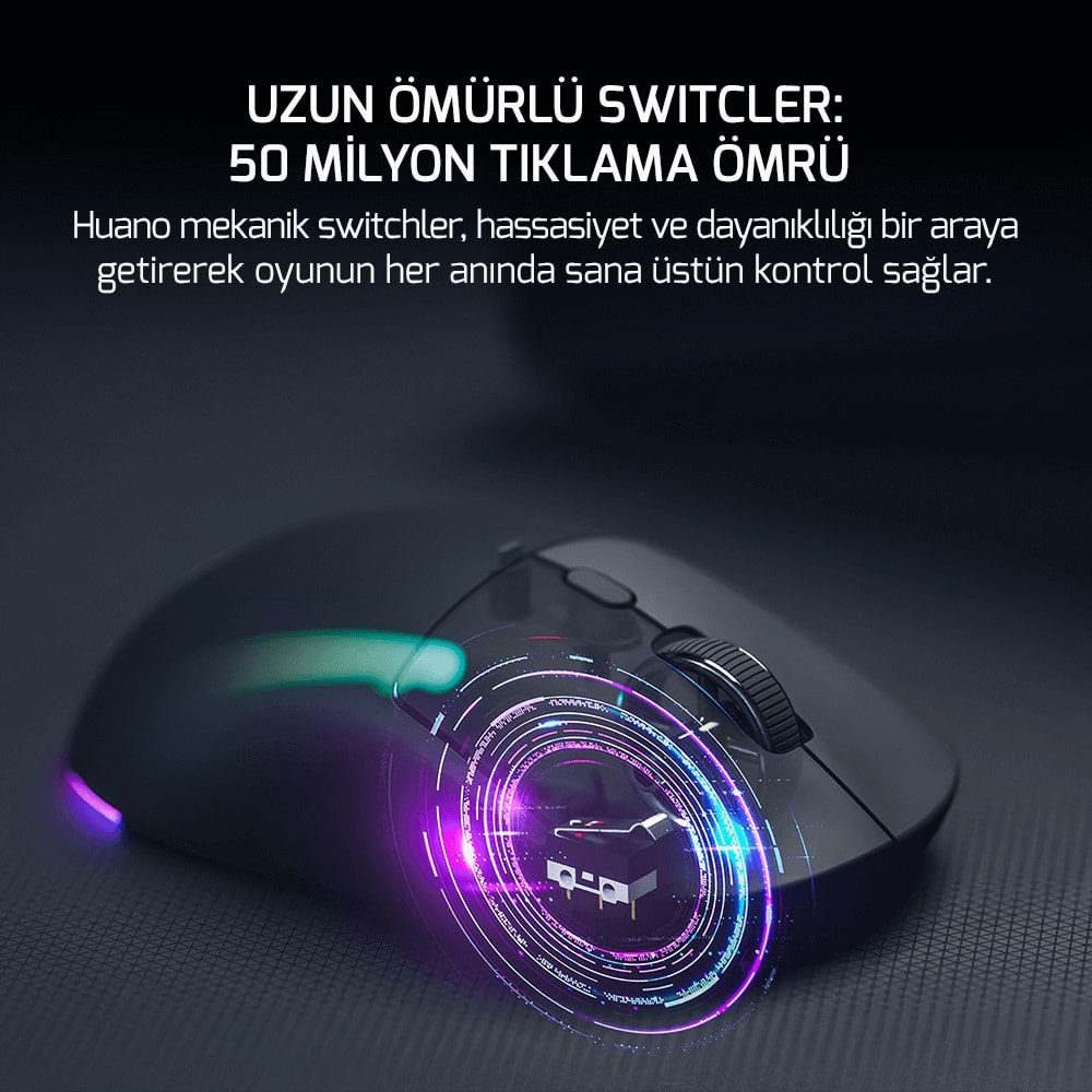 GamePower Fenix 24.000DPI Triple Mode (Kablolu/Bluetooth/2.4G) Siyah Gaming Mouse