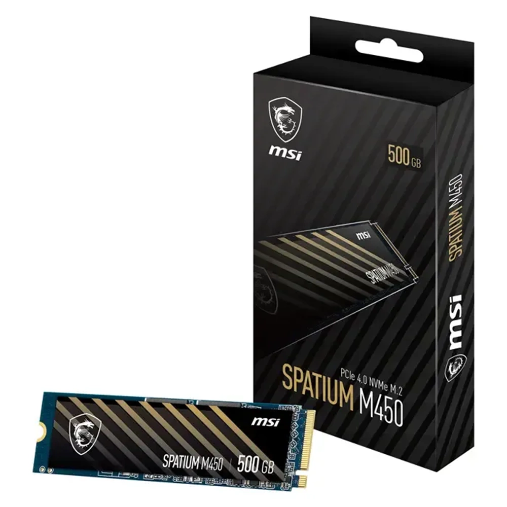 MSI Spatium M450 500GB 3600/2300MB/sn PCIe 4.0 NVMe M.2 SSD Disk