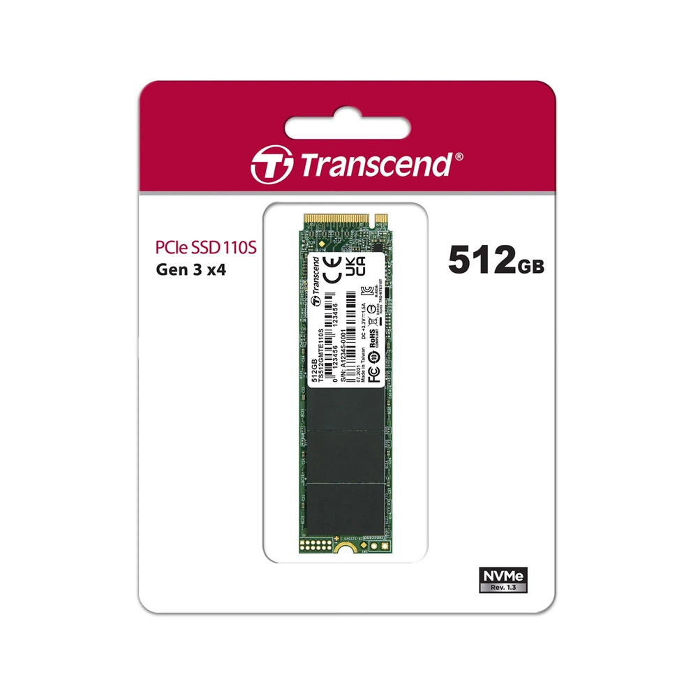 TRANSCEND 110S 512GB M.2 NVMe GEN3 x4 SSD