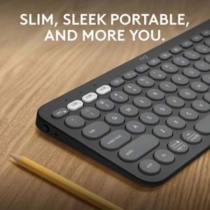 LOGITECH K380S PEBBLE BLUETOOTH GRAFIT KLAVYE